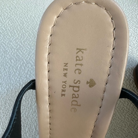 Kate Spade Espadrilles Wedge Sandals Black and White Size 6.5 - Picture 2 of 9